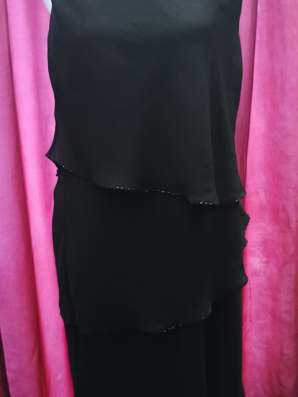 Los Angeles Gal Black Layered Mini Dress Size 8